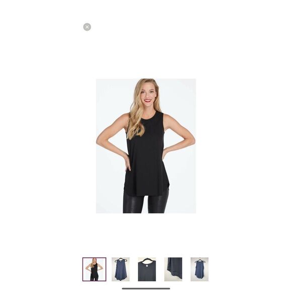 SPANX PERFECT LENGTH TANK, BLACK LaRGE - Picture 1 of 3